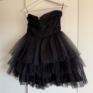 H&M Black Strapless Mini Dress